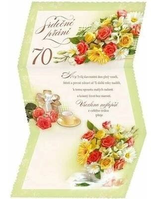 ARGUS Přání k 70. narozeninám 15-7060c70 od 35 Kč - Heureka.cz