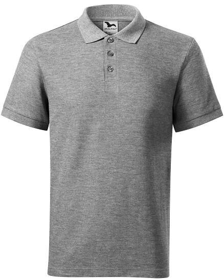 Pánská polokošile Malfini Cotton Heavy tmavě šedý melír