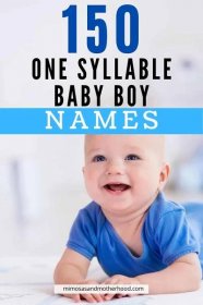 200 One Syllable Baby Boy Names