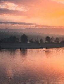 Bezplatný obrázek: východ slunce, jezera, soumrak, růžovo, západ slunce, reflexe, voda, jezero, Dawn, krajina