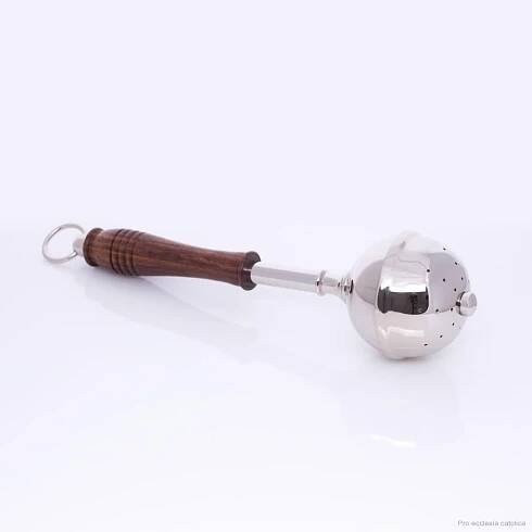 Kropáč s dřevěnou rukojetí (stříbrný) 25 cm