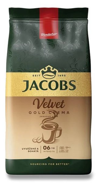 Jacobs Velvet - zrnková káva - 1000 g