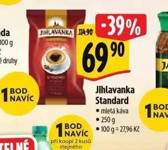 Albert Jihlavanka standard mletá káva nabídka