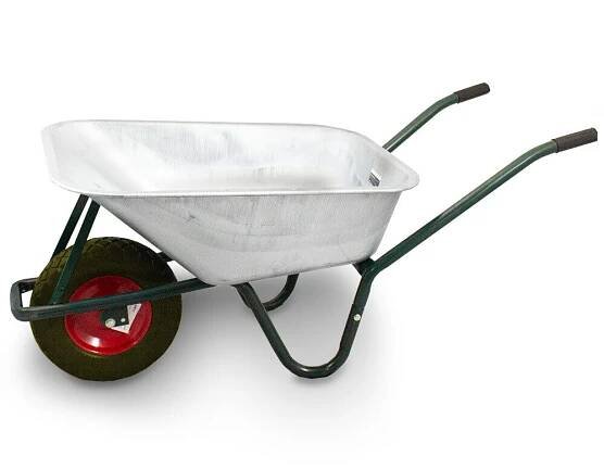 Zahradní kolečko Pozinkované na zahradu 100L s kolem černé - plné Váha výrobku včetně jednotkového obalu 12 kg