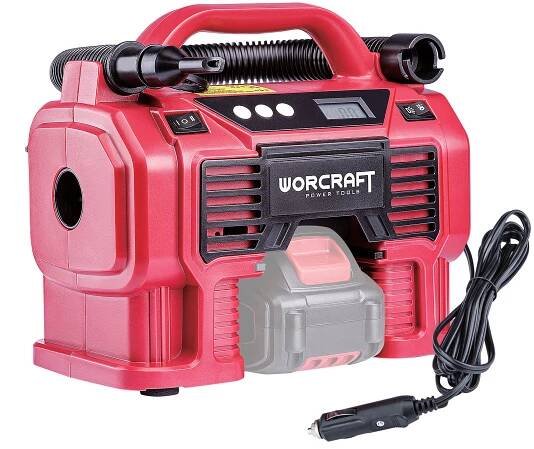 AKU kompresor, 11bar, 20V + autozásuvka, ShareSYS, WORCRAFT CAC-S20LiA - AKU kompresory | BRUFUS s.r.o.
