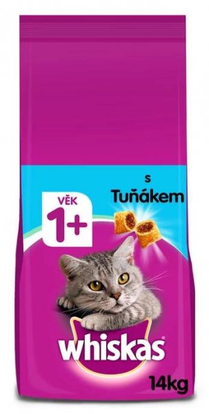 Whiskas granule s tuňákem pro dospělé kočky 14kg