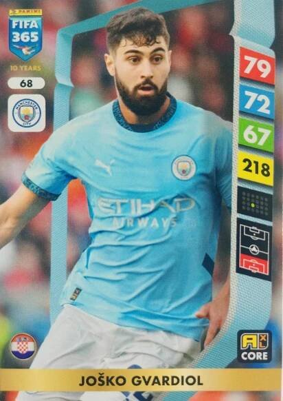 PANINI FIFA 365 2025 CORE 68 JOSKO GVARDIOL MANCHESTER CITY