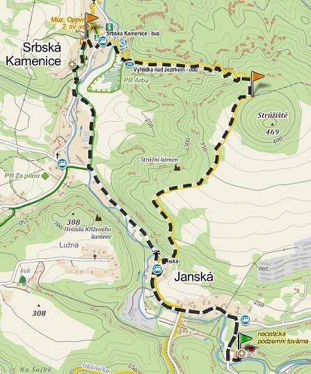 Podzemní továrna Rabštejn - Jánská, České Švýcarsko