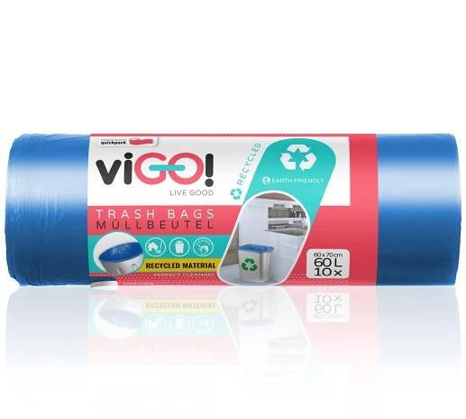 Pytle na odpadky ViGO - 60 l, modré, 30 mic, 10 ks | TEKO TECHNOLOGY s.r.o.