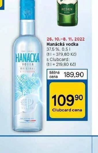 Tesco Hanácká vodka nabídka