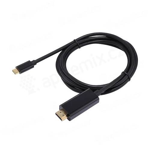 Kabel USB-C male na HDMI male - propojovací -  černý - 1,8m (1)