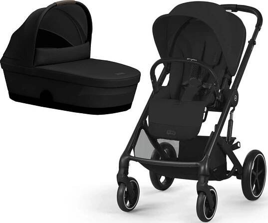 Kočárek CYBEX Balios S Lux 2025 včetně korby, moon black (black frame)