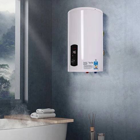 Elektrický ohřívač vody 2kW, průtokový ohřívač do sprchy Váha výrobku včetně jednotkového obalu 14 kg