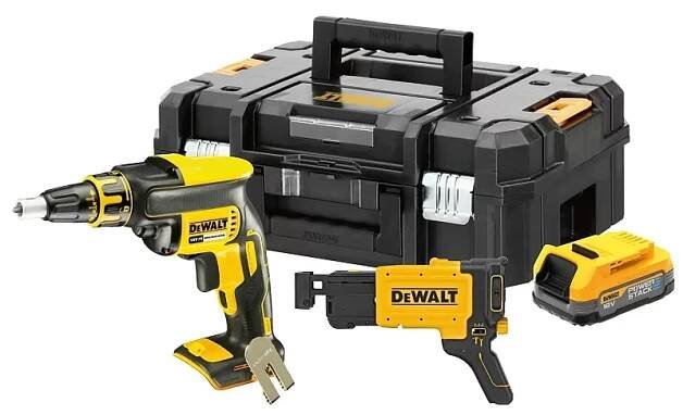 DEWALT AKU ŠROUBOVÁK NA DESKY 18V 1x1,7Ah POWERSTACK +DCF6202 DCF620E1K
