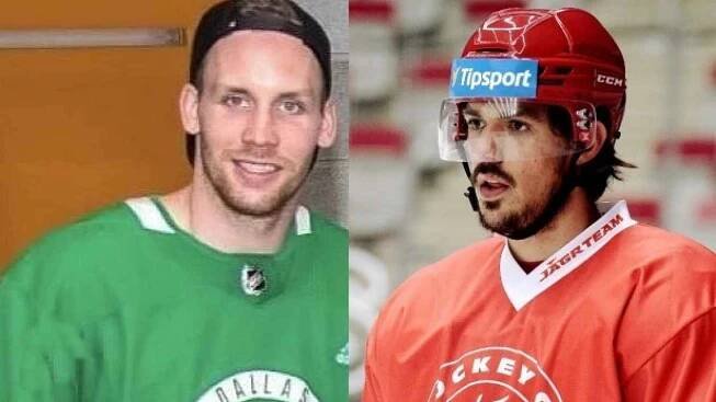Radek Faksa (vlevo) a Matěj Stránský.