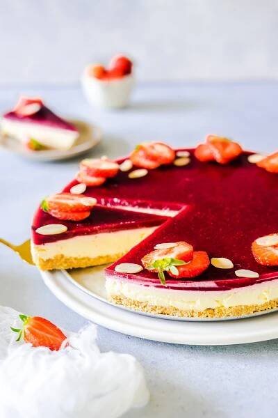 S vášní pro jídlo: Nepečený jahodový cheesecake