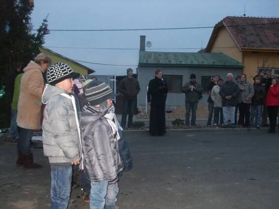 Obec Těšetice - Rozsvěcení vánočního stromu 2012