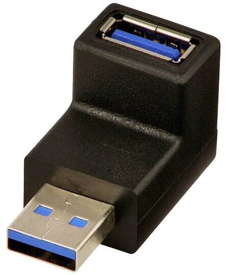 LINDY USB 3.0 adaptér [1x USB 3.0 zástrčka A - 1x USB 3.2 gen. 1 zásuvka A] USB 3.0 90 Degree Down Type A Male to A Female