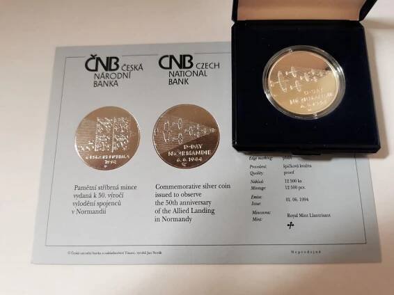 200 kč - vylodění spojenců v Normandii 1994 proof