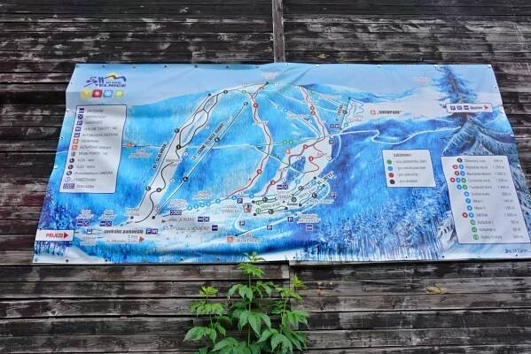 skiareál Telnice - mapa sjezdovek
