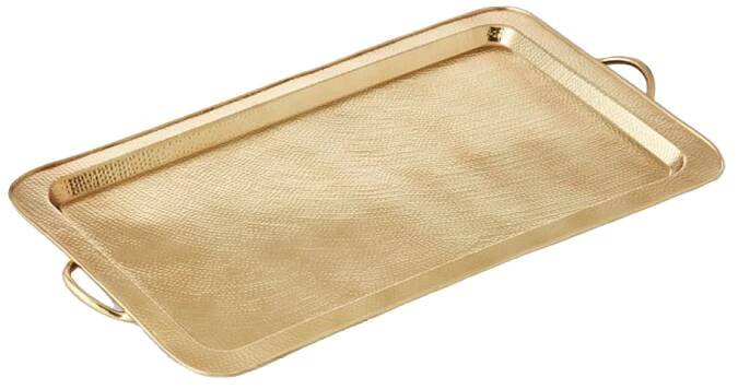 Hammered Rectangle Serving Tray Brass by Williams Sonoma