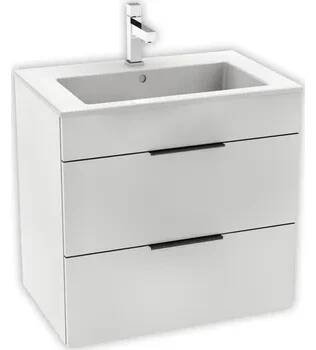 JIKA / LAUFEN Cube skříňka 2zás,umyv. 65 bílá, úchytky antracit H4536021763001 H4536021763001