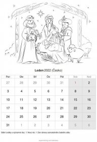 Kalendář Leden 2022 (Česko)