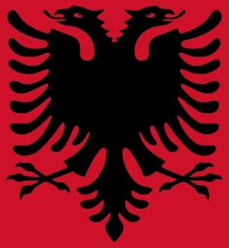 Samolepka - vlajka Albánie | Vlajky.EU