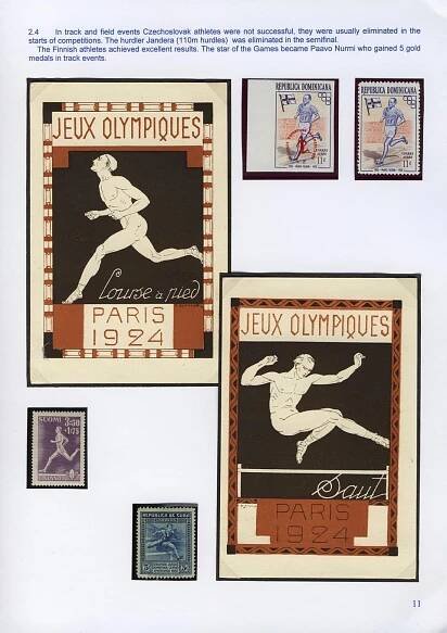 Filatelistický exponát: OLYMPIJSKÉ HRY PAŘÍŽ 1924 A ČESKOSLOVENSKO