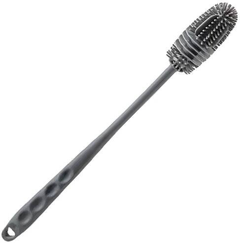 APT SILIKONOVÝ KARTÁČ NA MYTÍ LAHVÍ 27CM ŠEDÝ
