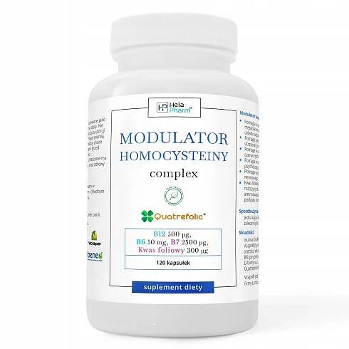 Homocysteinový modulátor B12 B6 B7 P-5-P B9 120 kapslí