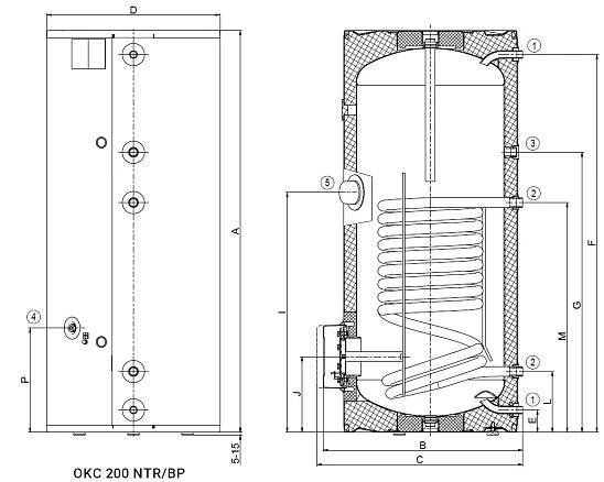 Ohřívač nepřímotopný Dražice OKC 200 NTRR/BP STACIONÁRNÍ | R+F B2B