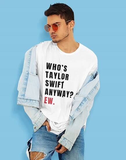 TRIČKO WHO'S TAYLOR SWIFT ANYWAY EW BÍLÁ L Značka ostatní