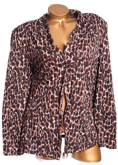 Dámské hnědo-bílo-černé sáčko s leopardím vzorem / Marks&Spencer - XXXL (50) / ANGLIE