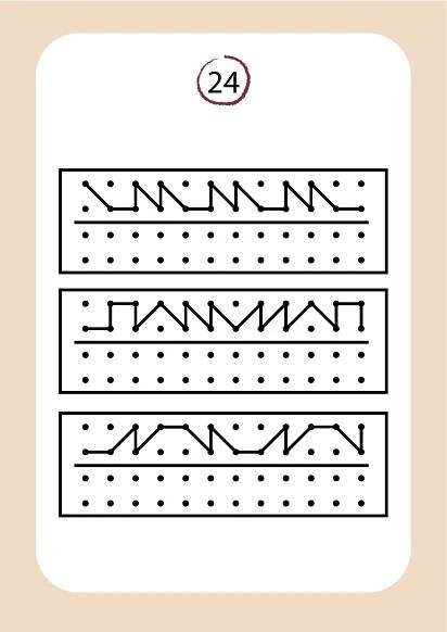 the number twenty four is shown in black and white, with an arrow above it