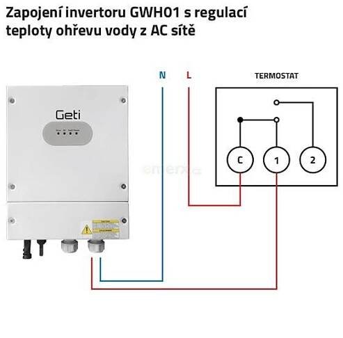 Solární invertor GETI GWH01 4000W MPPT pro PV ohřev vody