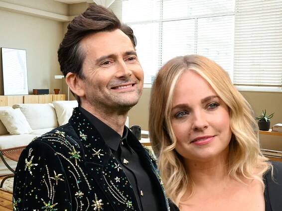David Tennant's private living room with wife Georgia and five kids