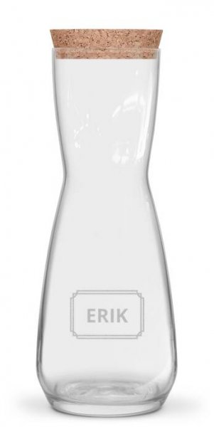 Karaffel med kork - med gravering