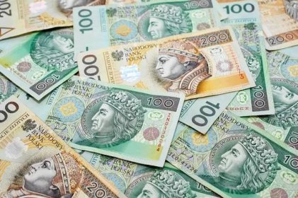 Polský zlotý bankovky měn — Stock fotografie