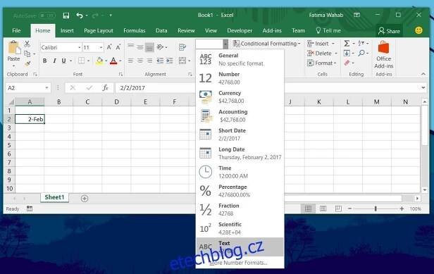 Jak zastavit převod čísel na datum v MS Excel