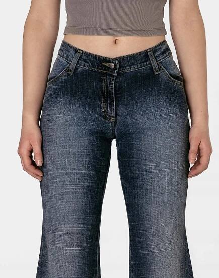 Dámské kalhoty ZVONY s širokými nohavicemi RADER JEANS 711 78 gr SLEVA Model Dzwony Jeans Damskie z Szerokimi Nogawkami Flare