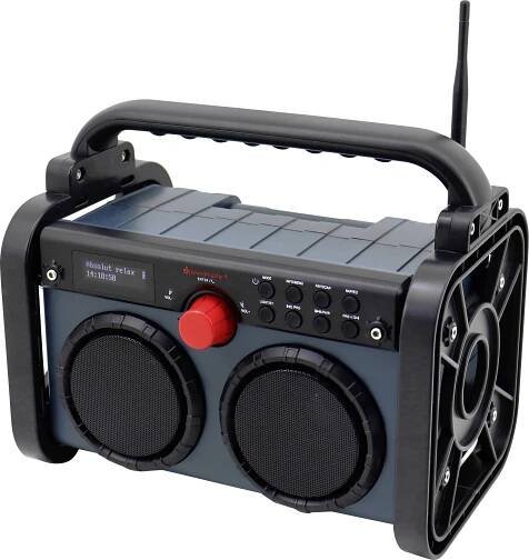 soundmaster DAB85BL DAB85BL odolné rádio, DAB+, FM, AUX, DAB+, FM, modrá, černá