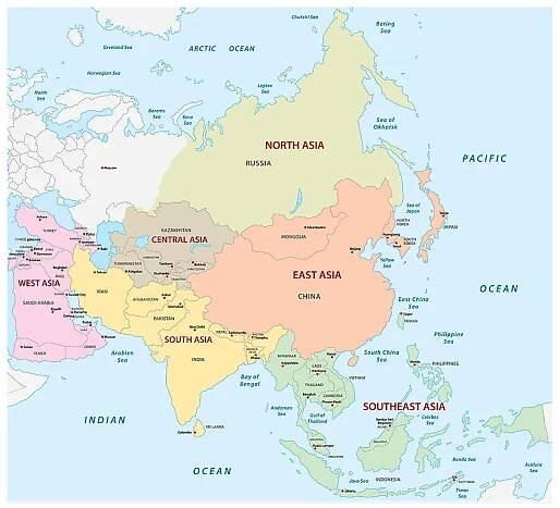 Asia map