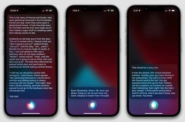 Siri triky příběh zpívat rap