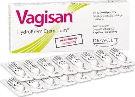 Vagisan HydroKrém Cremolum 16 čípků od 235 Kč