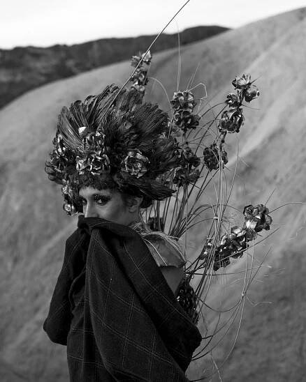 United-States, Death Valley, California, 2015 - Portrait of François Chaignaud, French dancer.