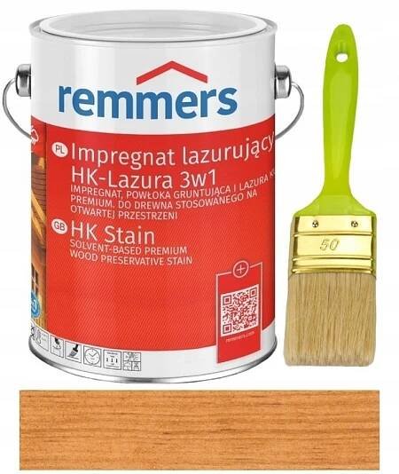 Remmers HK-Lasur barva dub světlý 5L impregnace lazura na dřevo 3v1 + štětec