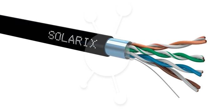 Kábel CAT5E FTP PE Solarix, 305m box