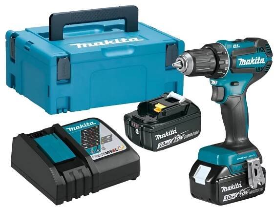 Makita Aku příklepová vrtačka DHP485RFJ 18 V; 500/1900 ot./min