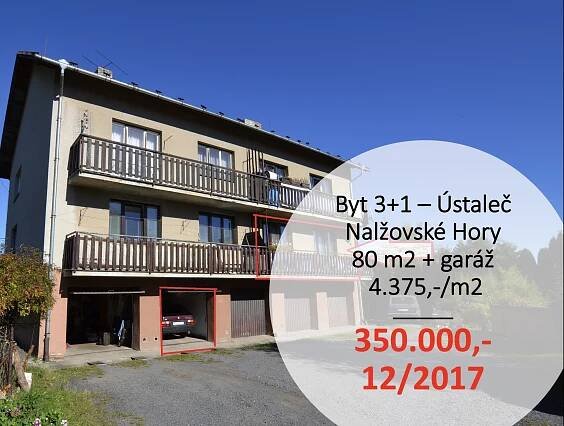 Byt 3+1, Ústaleč - Nalžovské Hory - 80 m2 - 4.375,-/m2 • Realitní makléř Pavel Brůha